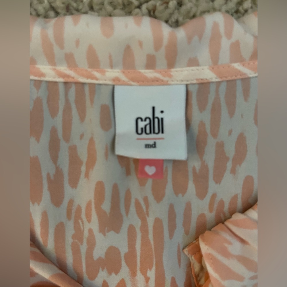 Cabi 3078 Love Popover Sleeveless Blouse Tank Top Peter Pan Collar Ombré Medium - Picture 3 of 4